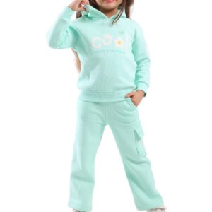 Girls' tracksuit with hood and pants